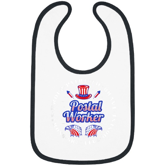Patriotic Postal Worker Mailman Mail Carrier Bibs