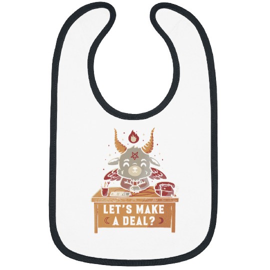 Funny Goats Lets Make Deal Funny Baphomet Halloween Satanic Goats Pun600 Bibs