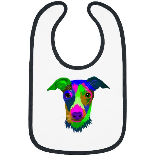 Colorful Pop Art Jack Russell Portrait Dog Lover Bibs