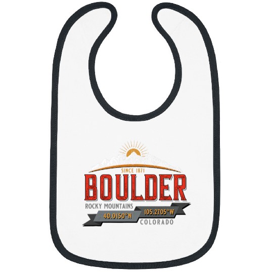 Boulder Colorado Rocky Mountains Sunrise Travel Souvenir Bibs