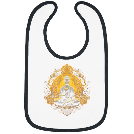 Buddhism Buddha Religion Meditation Spiritual 3 Bibs