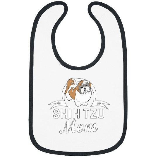 Shih Tzu Dog Mom Dogs Owner Great Gifts For Women Bibs