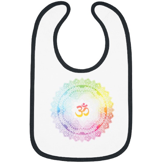 Namaste Yoga Tie Dye Mandala Yoga Symbol Namaste Meditation Bibs