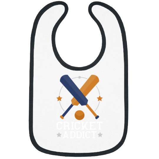 Cricket Fan Addict Funny Cricket Player and Coach Bibs