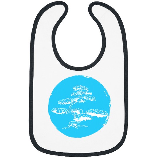 Bonsai Tree Enso Circle Graphic Japanese Art Buddhist Zen Bibs