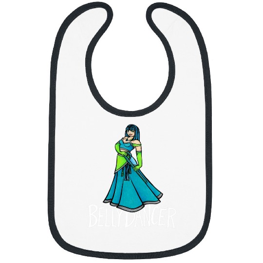 Belly Dancer Born to belly dance Teal Cane Belly Dancer Art Bibs