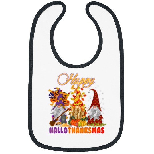 Gnomes Fall Autumn Pumpkin Funny Happy Hallothanksmas 133 Bibs