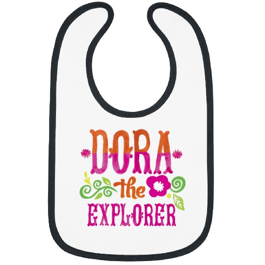 Dora the Explorer Flower Word Art Logo Bibs