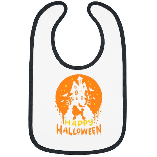 Poodle Dog Happy Halloween Gift Bibs