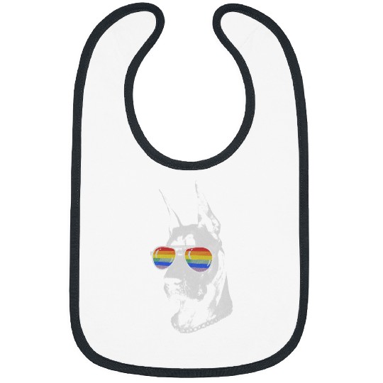 Dog Great Dane Pride Month great dane Rainbow Flag Bibs