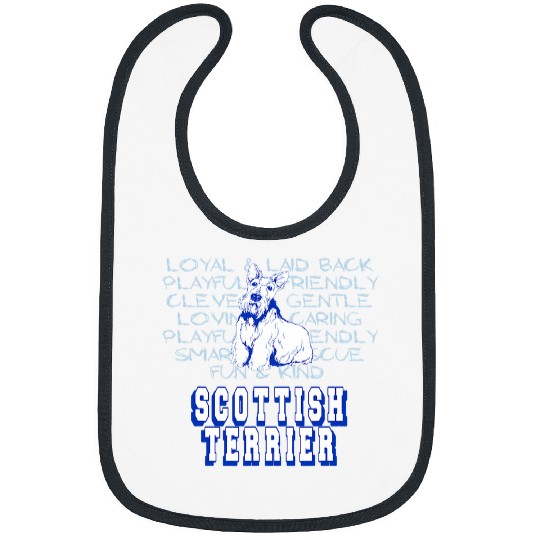 Dog Scottish Terrier Dogs Scottish Terrier Dog Breed Animal Gift Unisex Bibs