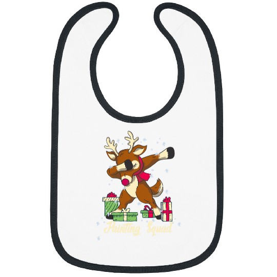 Christmas Painting Squad Reindeer Funny Teacher Bibs