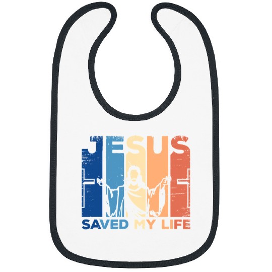 Christian Jesus Christ Christian vintages Jesus Saved My Life Christian Cross 85 Bible Verse Christ Bibs