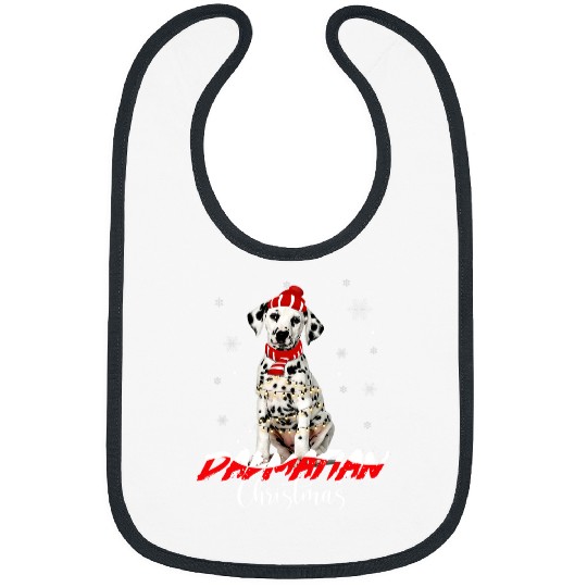 Dalmatian Lights Santa Dog xmass Christmas Pajamas For Dog 325 Dog Lover Dalmatians Dog Bibs