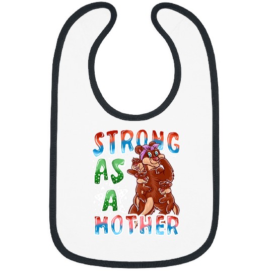 Otters Mom Strong As A Mother Mommy Mama Mothers Day Bibs