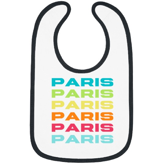I Love Paris Paris Colorful Illustration Fashion Graphic Bibs