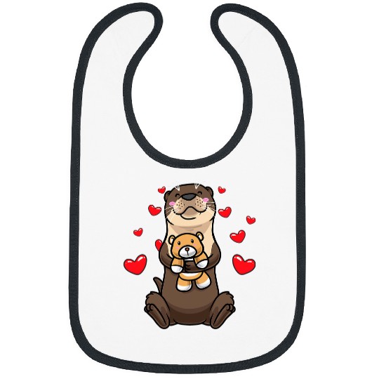 Otters Kawaii Otter Stuffed Animal Mustelid Sea River Giant Otter Bibs