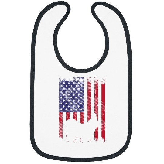 Shih Tzu America Flag vintages Patriotic Dog Lover Owner Gift Bibs