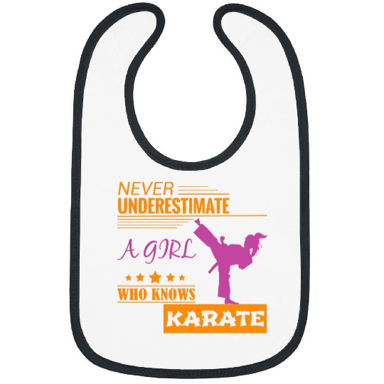 Never Underestimate A Girl Who Knows Karate 2 Bibs