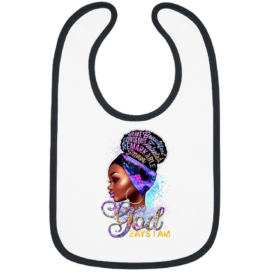 Christian Floral Black Girl God Say Im Afro Women Christian Religious Christ Bibs