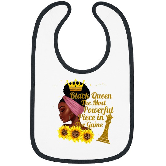 Melanin Black Queen African American History Month Women Bibs