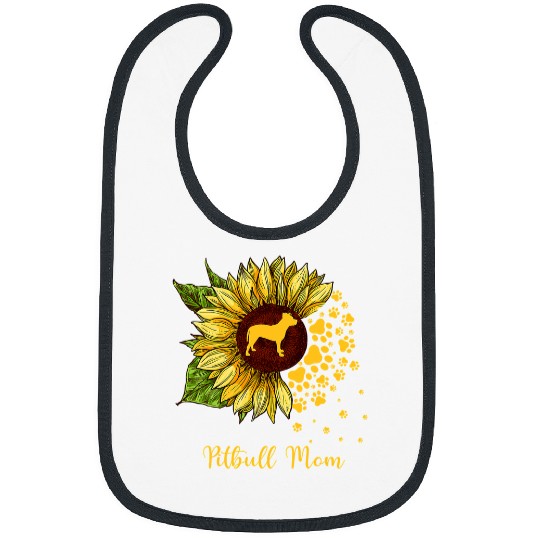 Bully Lover Dog Mom Sunflower Dog 118 Pitbull Dog Bibs