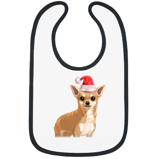 Chihuahua Dog Santa Claus Christmas Holiday Portrait XMas Bibs