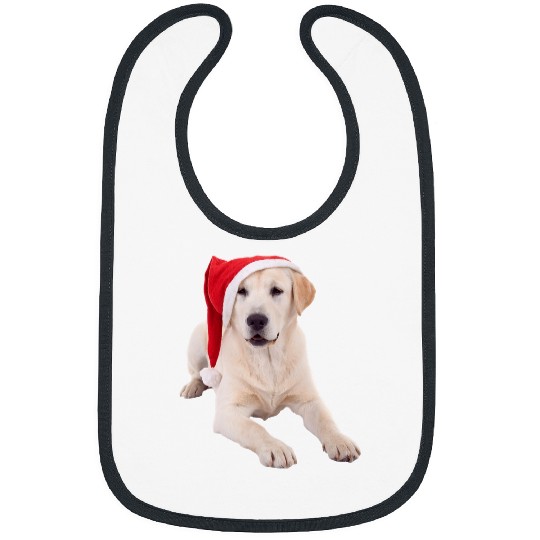 Funny Labrador Lab Dog Yellow Lab Santa Hat Image Christmas Labrador Retriever Bibs