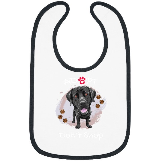 Funny Labrador Lab Dog Black Lab Labrador Dog Adopt Dont Shop Puppy Paws Art Bibs