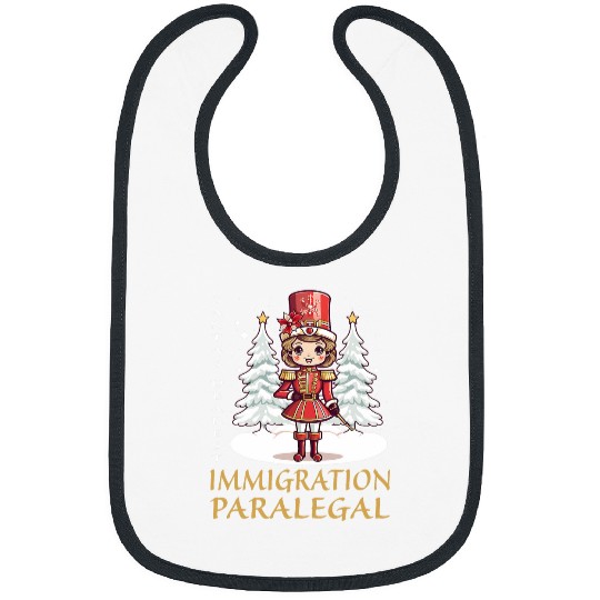 Immigration Paralegal Christmas Classic Female Nutcracker Bibs