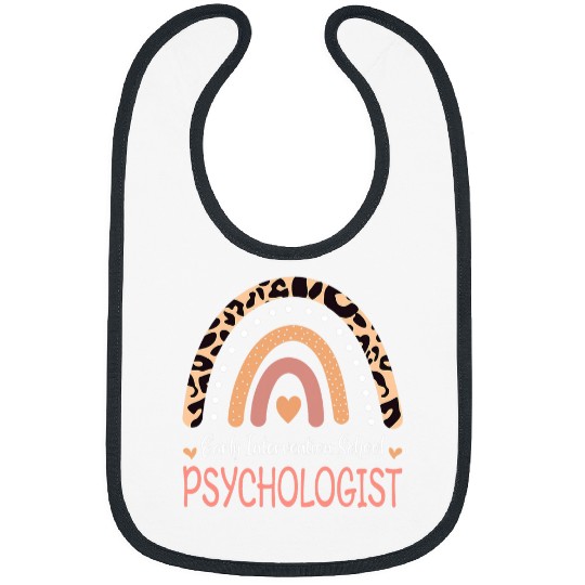 Early Intervention School Psychologist Leopard Rainbow Bibs
