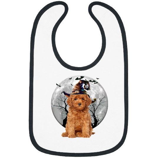 Poodles And Moon Halloween Costume Dog Lover Funny 143 Poodle dog Bibs