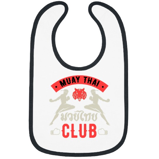Muay Thai Kickboxing Club MMA Training Retro Bibs