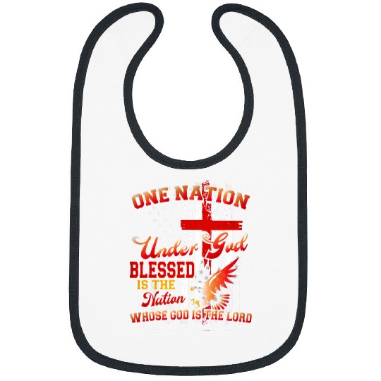 Christian One Nation Under God One Nation Under God Jesus Flag 20 Christ Bibs