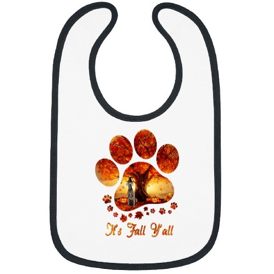 Paw Tree Its Fall Yall Halloween Weimaraner Dog 103 Bibs