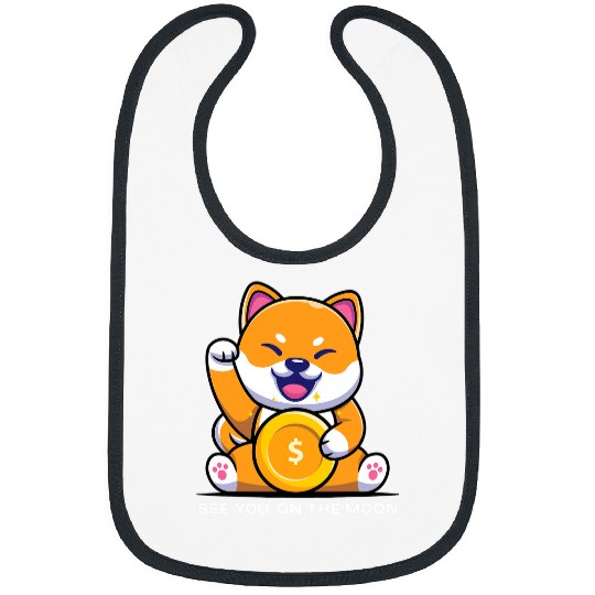 Dog Shiba Inu Coin To The Moon SHIB Crypto 166 Bibs