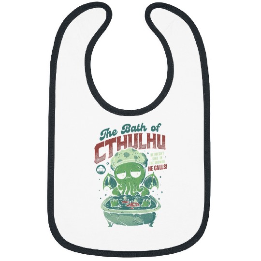 Octopuss Lover Halloween The Bath Of Cthulhu Funny Cute Cthulhu Mythos611 Bibs