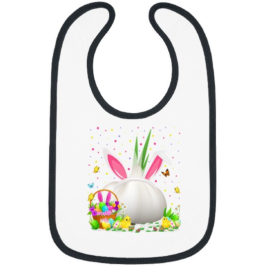 Garlic Easter Egg Hunt Bunny Garlic Easter Sunday Bibs