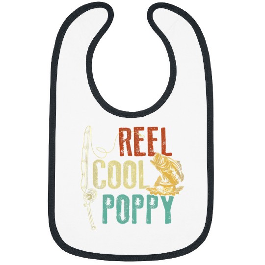 Fishing Reel Cool Poppy Fishing Grandpa Gift Fathers Day Fisherman Fisher Bibs