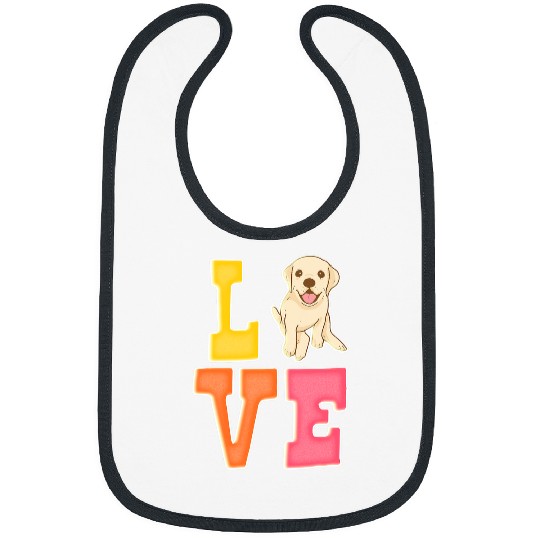 Labrador Lab Dog Lover Funny Cute Dogs Love Graphic Bibs