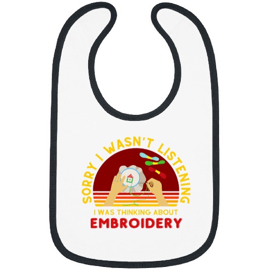 Embroidery Funny Embroidered Applique Lover Embroidering Bibs