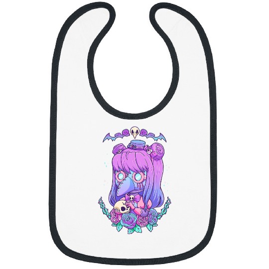 Pastel Goth Creepy Plague Doctress Kawaii Menhera Wiccan Bibs