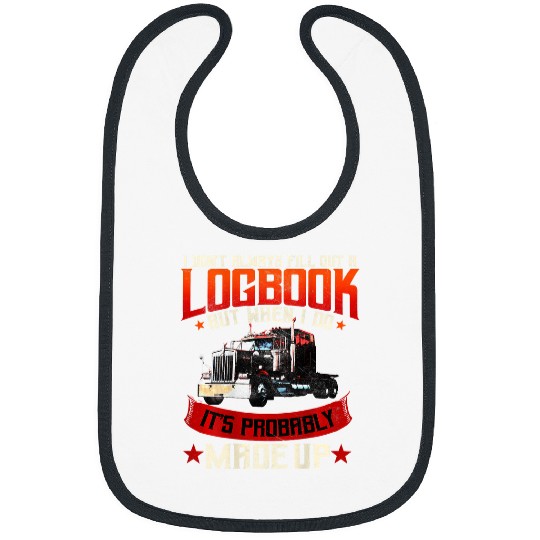 Trucker Gifts Tractor Trailer 18 Wheeler Design On Back 333331 Bibs