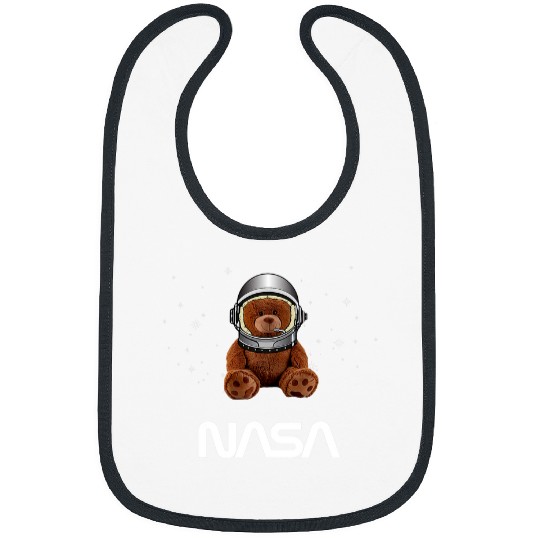 Funny Bear NASA Astronaut teddy bear cute Helmet Worm Logo Cute Bears Bibs