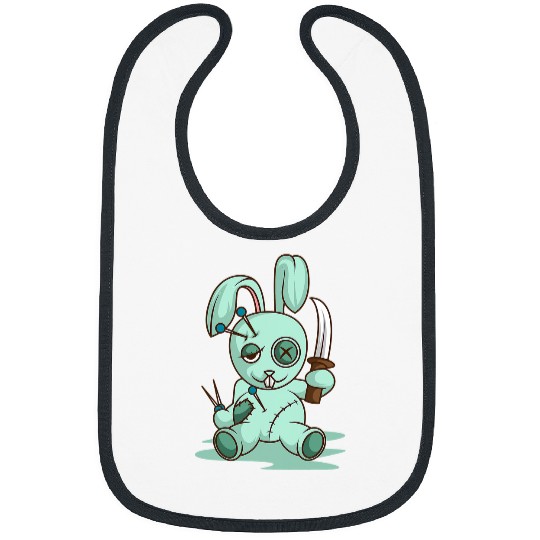 Rabbits Kawaii Pastel Goth Bunny Voodoo Occult Rabbit Aesthetic Bibs