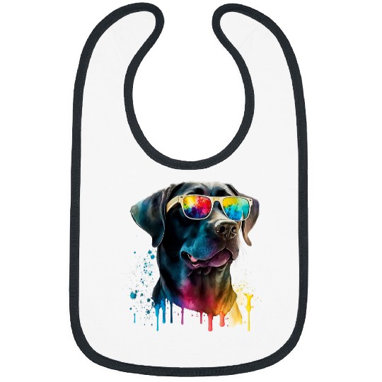 Funny Labrador Lab Dog Black Lab Black Labrador Retriever Puppy Dog Mom Animal 6 Bibs