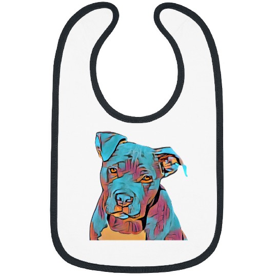 Dog Portrait Photo Filter Pit Bull Dog Bibs
