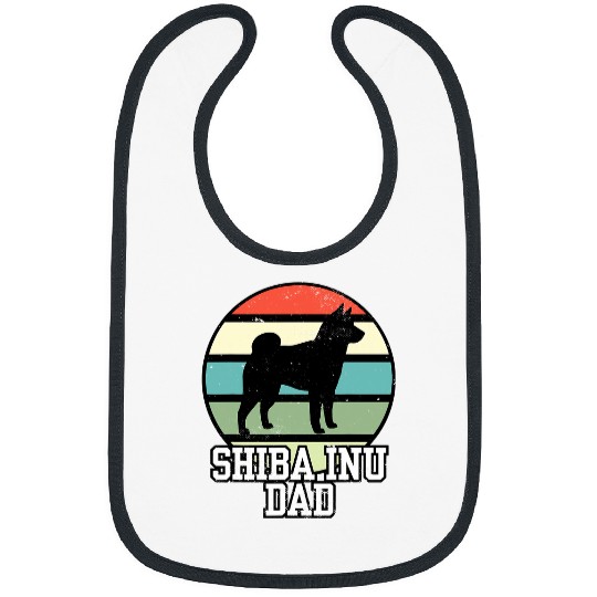 Dog Shiba Inu Dad I Retro Shiba Inu Bibs