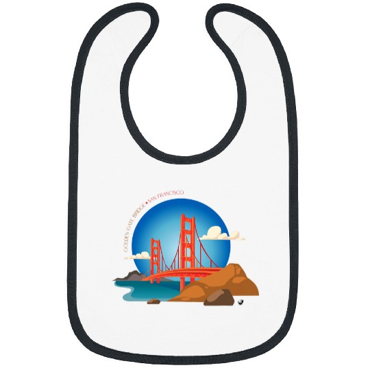 Golden Gate Bridge illustration with the inscription Bibs