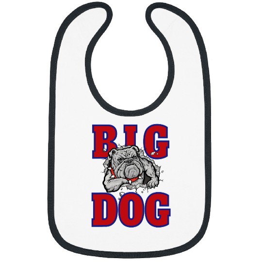 Big Dog Colorful Comic Dog Illustration Novelty Art Design Bibs
